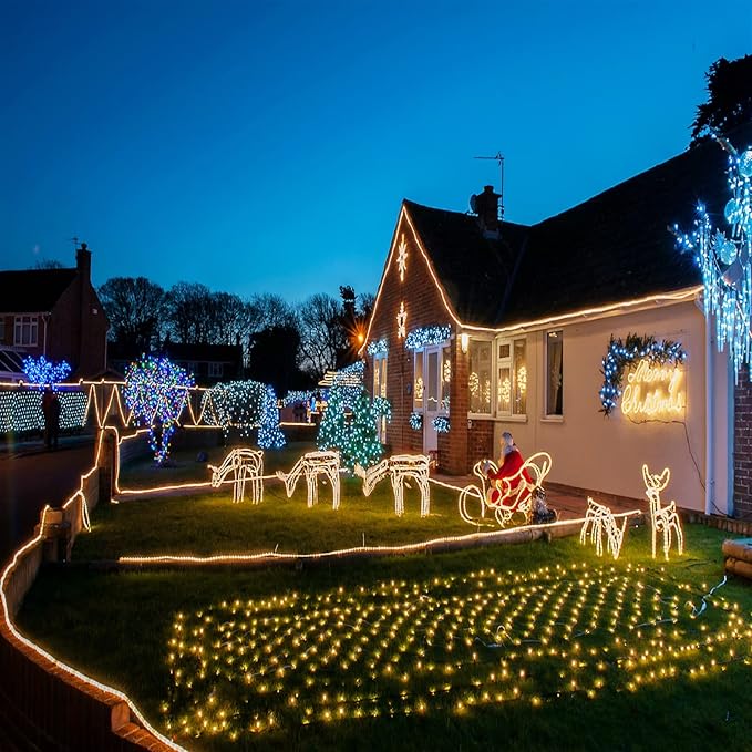 100Ft Rope Lights Outdoor, LED Strip Lights Waterproof Decorative Lighting for Indoor/Outdoor Decorations, Eaves, Backyards Garden, Patio and Bedroom, Christmas Decorations