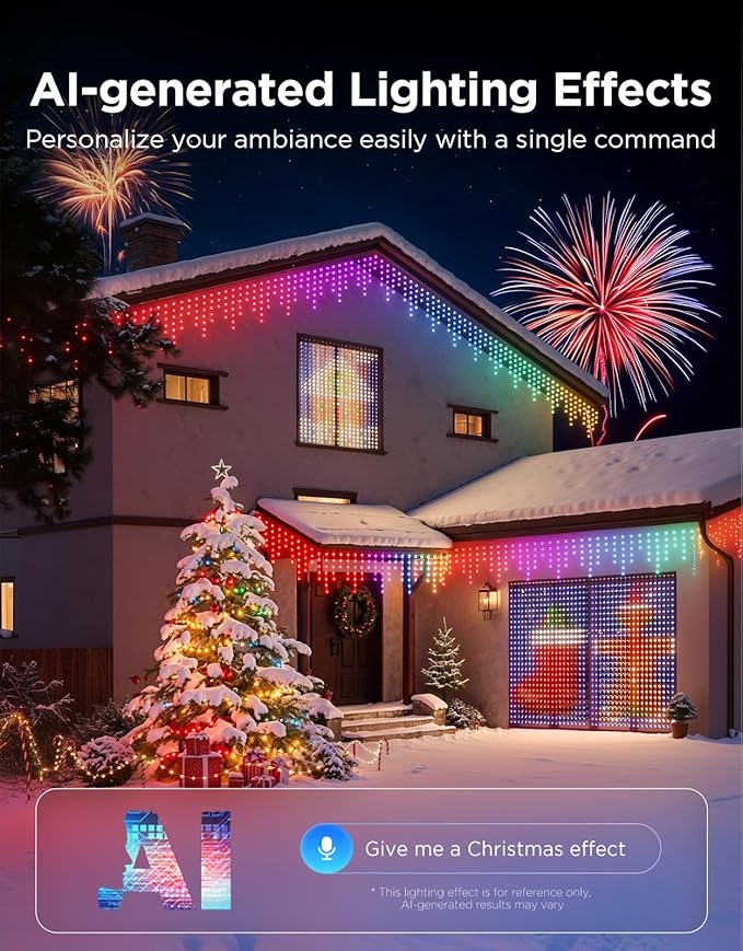 Govee Christmas Lights 2, RGBWIC 164FT 500LEDs String Lights for Holiday Decor, Smart Indoor Outdoor LED Decoration with Shape Mapping Function, 130+ Scene Modes, APP Control, Clear Wire