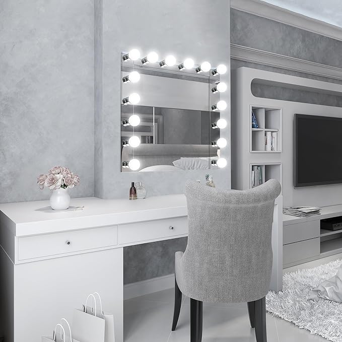 Design House Vanity Lights, 6 Linear Lights, Dimmable, Horizontal or Vertical Use, Uses (6) 60W Bulbs, For Bathroom/Makeup Vanity, Polished Chrome, 36.0 in. L x 4.33 in. H x 2.0 in. D, 500942