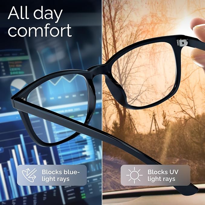livho High Tech Blue Light Glasses - Advanced Blue Light Blocking Computer Glasses - Screen Fatigue & UV Protection