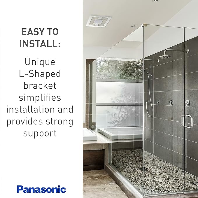 Panasonic WhisperValue Ceiling/Wall Mount Bathroom Exhaust Fan with Humidity Sensor, 50-80-100 CFM, FV-0510VSC1