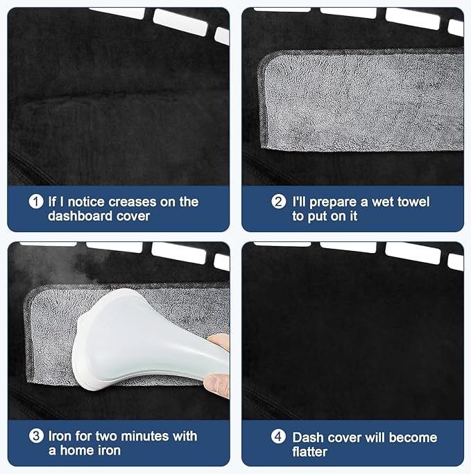 Dashboard Cover Mat Custom Fit for 2024 2025 2026 Chevy Trax Dash Cover Nonslip Dash Mat Protector Sunshade No Glare Black