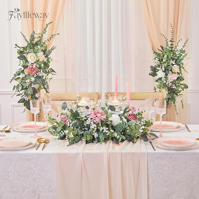 120 Pcs 4 Kinds Mixed Eucalyptus Greenery Stems, Baby Breath Flowers Artificial Bulk and Greenery Stems for DIY Bouquets Wedding Home Floral Decor