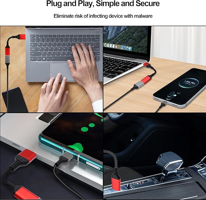 USB 3.0 Data Blocker USB Type A Male to Female Data Blocking Defender Adapter Cable Only Charging Protect Against Juice Jacking, Hacking for Phone Tablet -15cm/6 inch, 2 PCS
