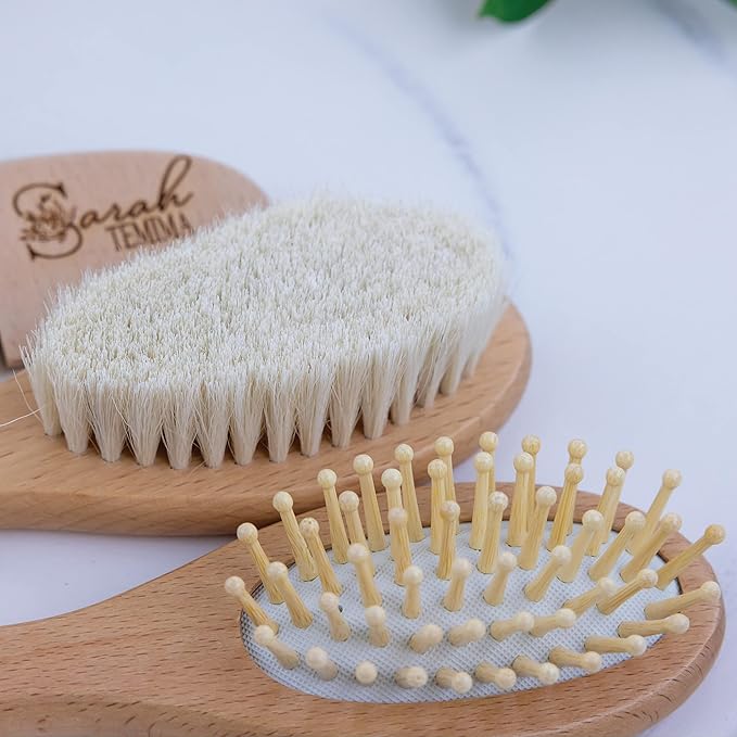 Custom Wooden Baby Brush Set | Personalized Wooden Baby Brush | Personalized Baby Gift Girls | Personalized Baby Gifts | Baby Brush and Comb Set | Custom Baby Gifts | Personalized Gifts