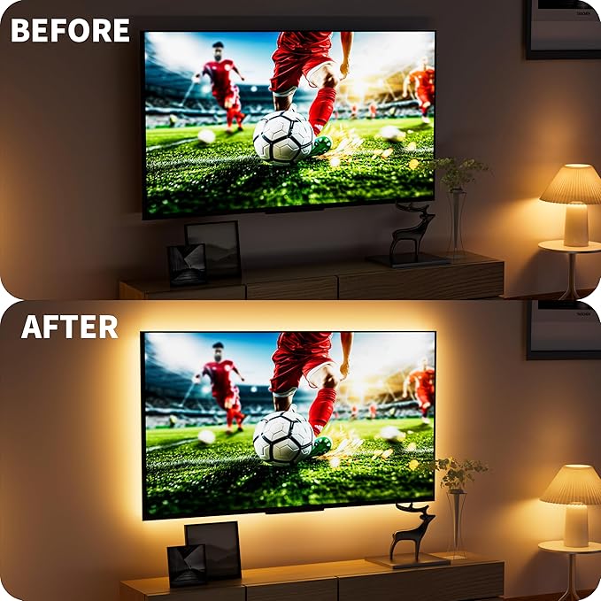 PAUTIX LED Strip Light 5V USB 6.56ft/2m 2700K, 640LEDs 1200lm Dimmable COB LED Strip Light Warm White CRI90+ USB TV Backlight,Flexible Under Cabinet Tape Light for Bedroom,Kitchen,Home DIY Lighting
