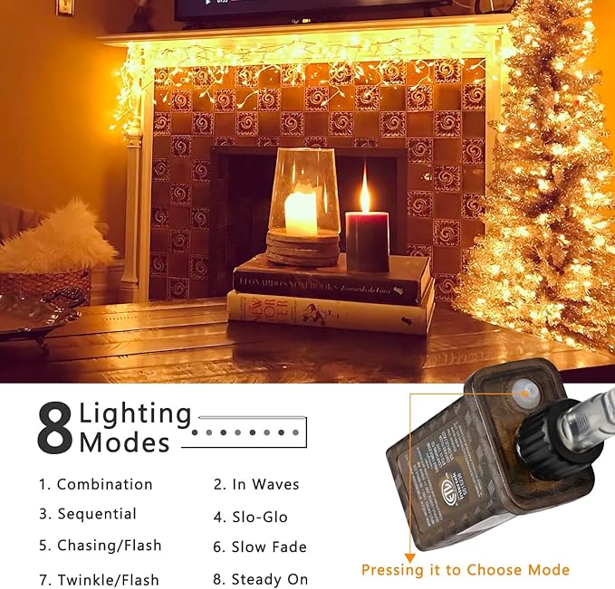 Brizled Icicle Lights Warm White, 29ft 360 LED Christmas Icicle Lights, 8 Modes Christmas Light with 60 Drops, Connectable Xmas Drop Lighting with Remote for Indoor Outdoor Christmas Wedding Holiday