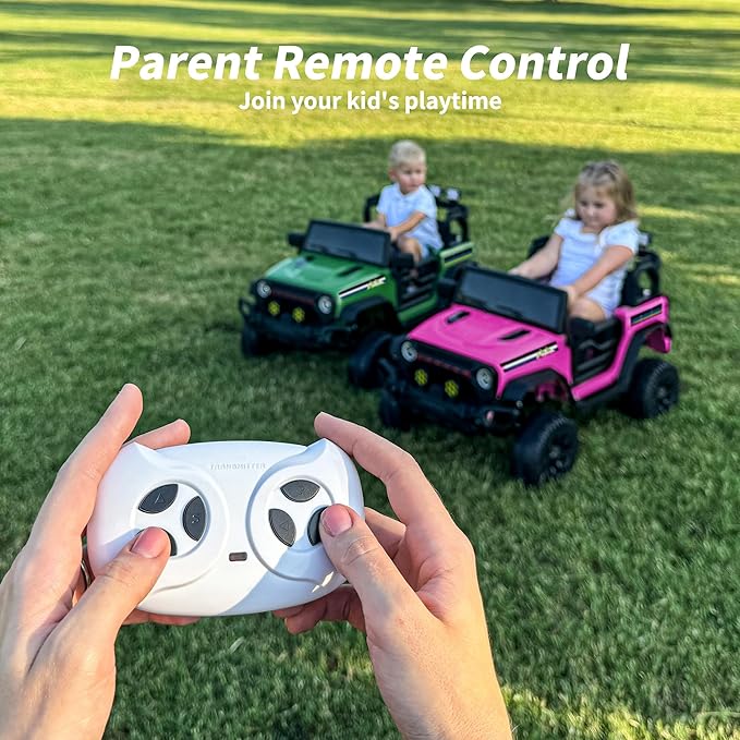 24V Kids Ride on Toy, Kids Electric Vehicles Car Ride on Car Truck for Toddlers with Remote Control, 2x200W Motor - Pink