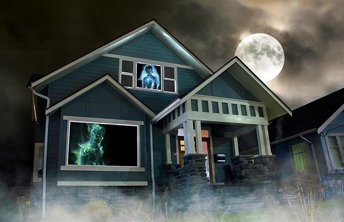 Holographic Rear Projection Screen with Mounting Hardware for Projecting Halloween Videos (40" x 60" Gray)