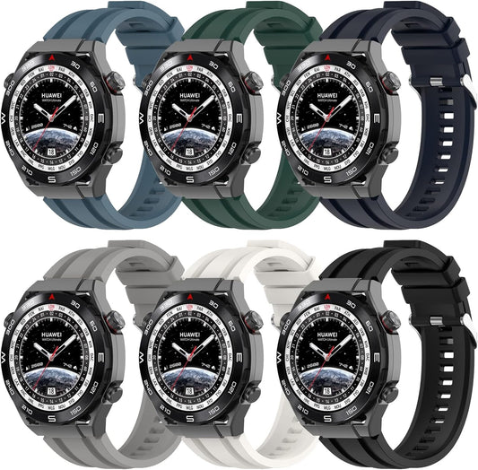 FitTurn 22mm Soft Silicone Bands for Huawei Watch 3/3 Pro/GT2 Pro/GT3 Pro, Replacement Strap for Men Women
