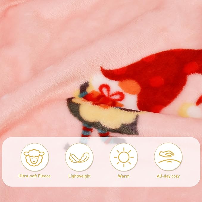 Catalonia Xmas Dwarfs Wearable Blanket with Sleeves and Foot Pocket – Ultra-Soft Warm Fleece Long Throw Snuggly Blanket for Sleeping & TV Time – Cozy Christmas Gift for Women & Men