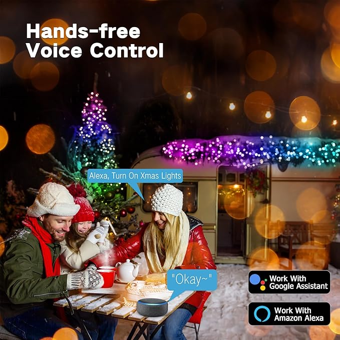 Brizled Pro Smart Christmas Lights, 66ft 200 LED WiFi Christmas Tree Lights, App Controlled RGB Color Changing Xmas Lights String Works with Alexa & Google Home for Holiday Xmas Party Indoor Outdoor