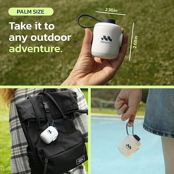 Woowind Electric Air Pump, Cordless Air Mattress Pump for Pool Floats, Swimming Rings, Air Bed, Air Sofa, Rechargeable Battery Powered