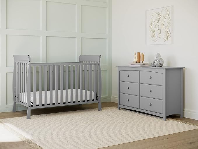 Storkcraft Kenton 6 Drawer Universal Dresser (Pebble Gray) – Dresser For Kids Bedroom, Chest Of Drawers For Bedroom With 6 Drawers