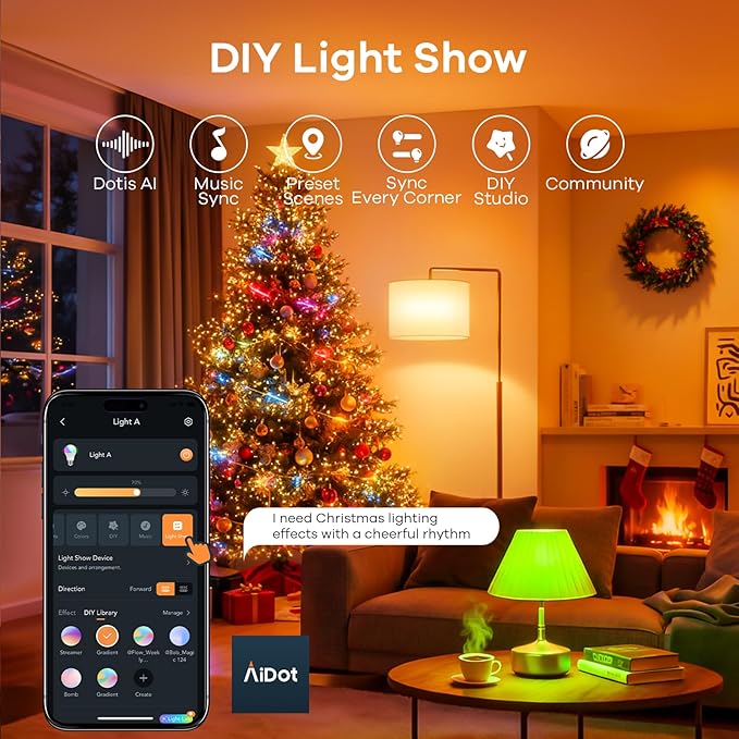 Linkind Smart Light Bulbs, Smart Bulb That Work with Alexa & Google Home, LED Light Bulbs Color Changing, 104 Preset Scene, Music Sync, A19 E26 2.4GHz RGBTW WiFi Bluetooth Light Bulb 60W, 800LM, 4Pack