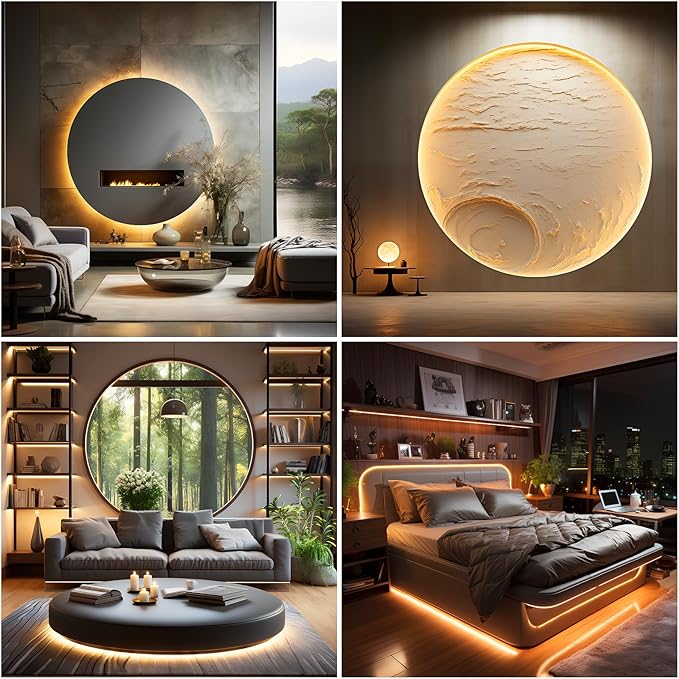 Led Strip Lights 5V USB 6.56ft/2m 640 LEDs Touch stepless Dimmable COB LED Strip Light 3000K Warm White 10W Flexible led Lights for Bedroom Kitchen, DIY Lighting Room Decor 5V LED TV Lights