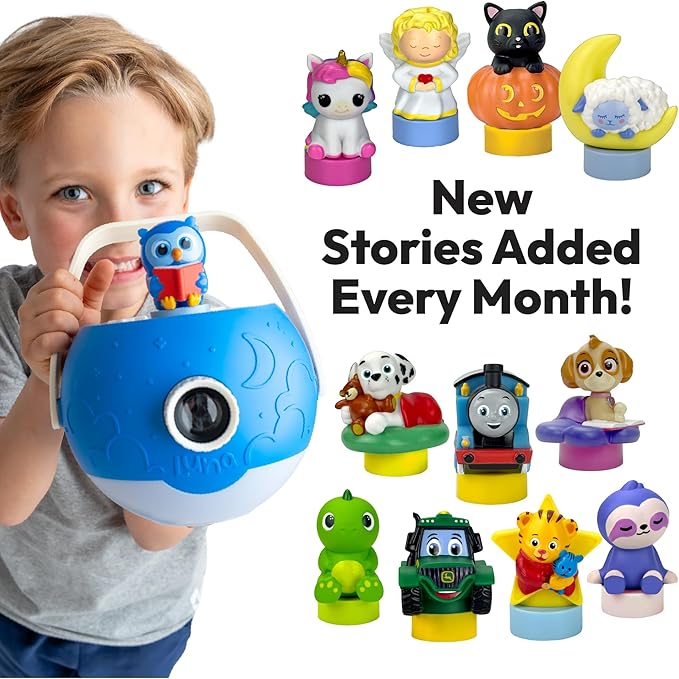 Kids Book Projector – 5 Daniel Tiger & 5 Classic Read-Aloud Stories, 10 Songs & Night Light & Soothing Dream Music | Children Ages 3+ Storytime Projector | Toys, Owl & Daniel Tiger