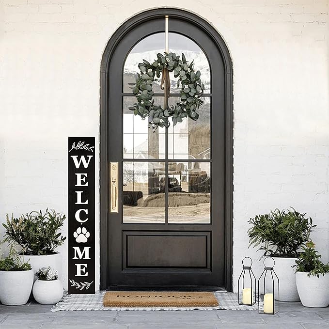 Perfnique Modern Farmhouse Lantern Decor, 15'' 13'' Set of 2 Black Metal Lantern, 2 LED 6hr Timer Flameless Candles ＆ Remote Timer, Lanterns Decorative for Outdoor, Home, Indoor, Patio, Christmas