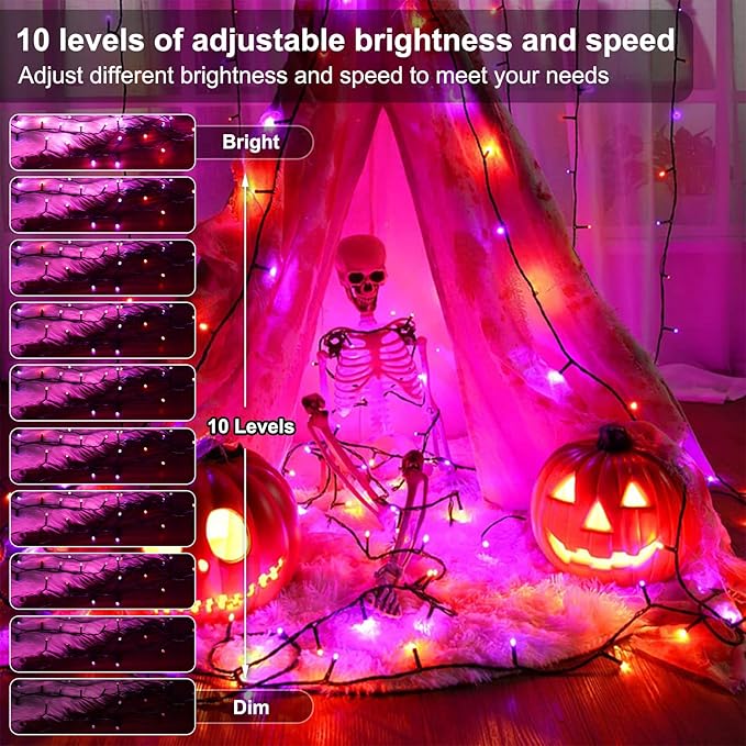 Christmas String Lights 150 LED, APP adjusts brightness change speed, with remote adjustable RGB decorative lights, used for decorations Christmas Trees, Patios, Weddings, Parties，holiday decorations
