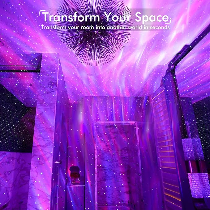 Rossetta Star Projector, Galaxy Projector for Bedroom, LED Night Light Aurora Projector with Bluetooth Speaker, White Noise, Timer and Remote, Room Decor, Gifts for Kids, Adults, Christmas, Birthday