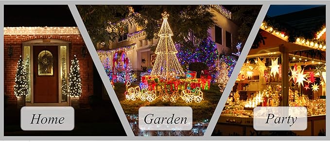 Holiday Essence 60 LED Mini Warm White Christmas Lights for Indoor and Outdoor Use Energy Efficient LED Bulbs with Green Wire
