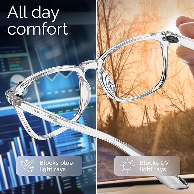 livho High Tech Blue Light Glasses - Advanced Blue Light Blocking Computer Glasses - Screen Fatigue & UV Protection