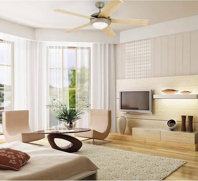 Westinghouse 7234100 Comet Indoor Ceiling Fan with Light, Brushed Pewter