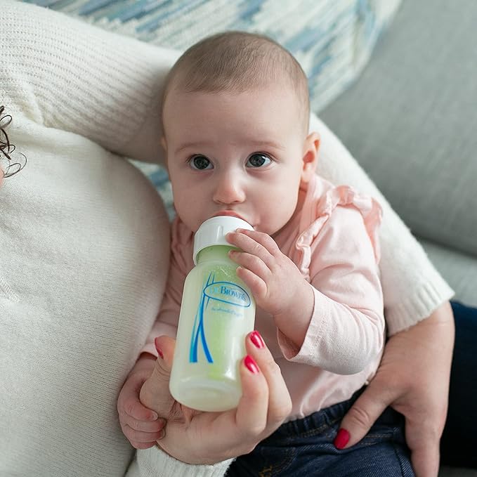 Dr. Brown's Natural Flow Anti-Colic Options+ Narrow Baby Bottle Gift Set with Advantage Pacifier, and Bottle Travel Caps