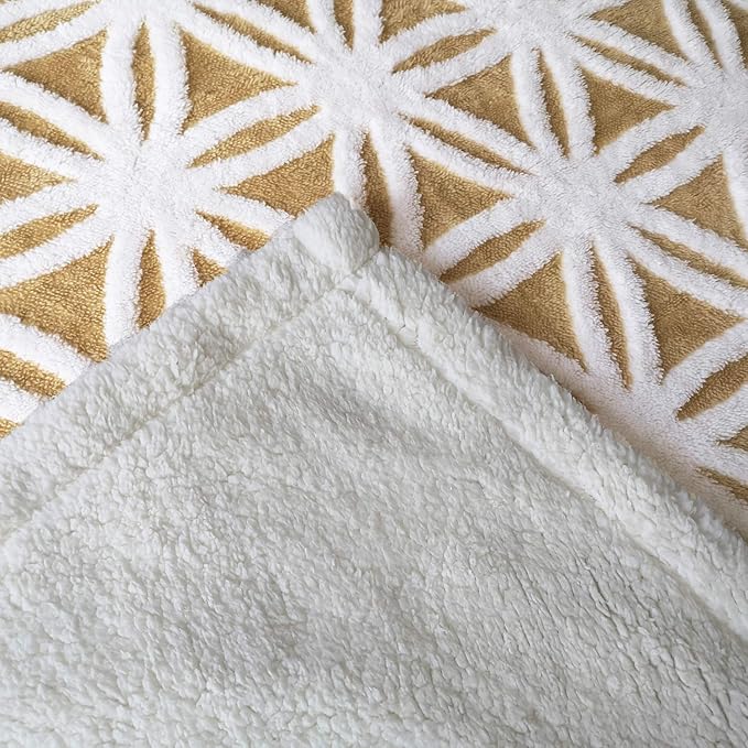 LOMAO Sherpa Fleece Blanket Fuzzy Soft Throw Blanket Dual Sided Blanket for Couch Sofa Bed (Yellow, 71''x80'')