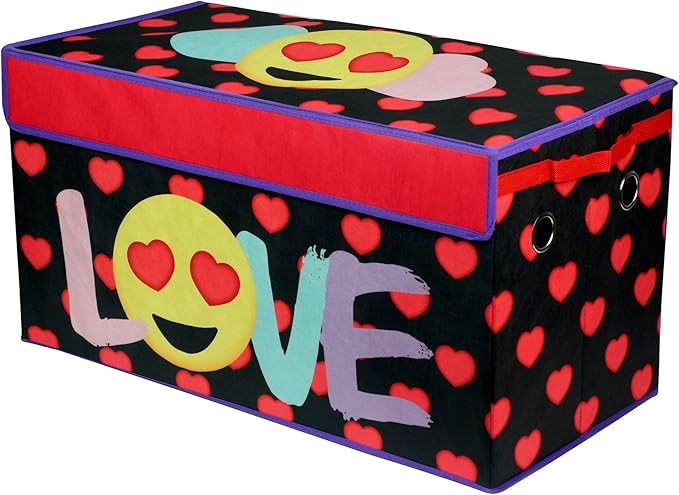 Idea Nuova Emoji Pals Love Collapsible Storage Trunk