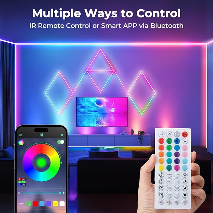 20FT LED Neon Rope Lights, Flexible Led Rope Lights Control with App/Remote, IP67 Outdoor RGB Color Changing Led Neon Lights Waterproof, Music Sync Led Strip Neon Lights for Bedroom Decor
