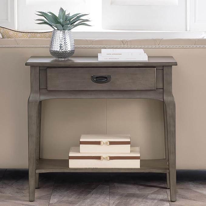 Leick Home Stratus Condo/Apartment Stand Hall Table, Smoke Gray