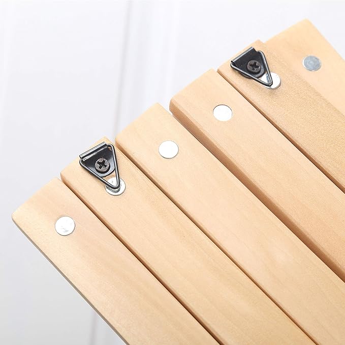 WEBI Accordion Wall Hanger,Expandable Wooden Hat Rack for Wall Mounted Coat Rack,Accordion Hat Hooks Holder for Baseball Caps,17 Peg Hooks,Natural