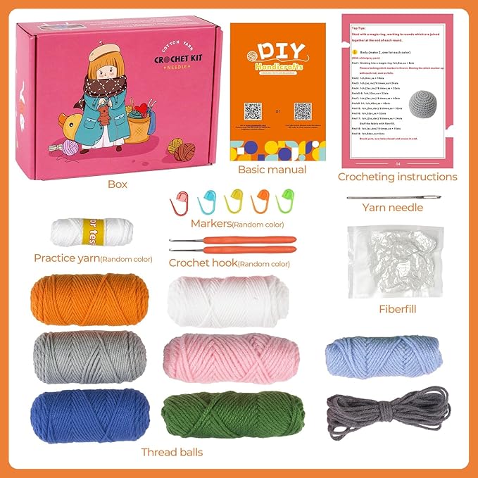 Wizardi Amigurumi DIY Crochet Kit - Rabbits F07N8-M144