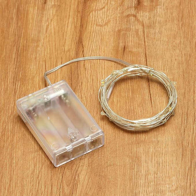 led Fairy Lights Waterproof 16.4ft String Lights Battery Operated for Wedding, Home, Garden, Party, Christmas Decoration, White