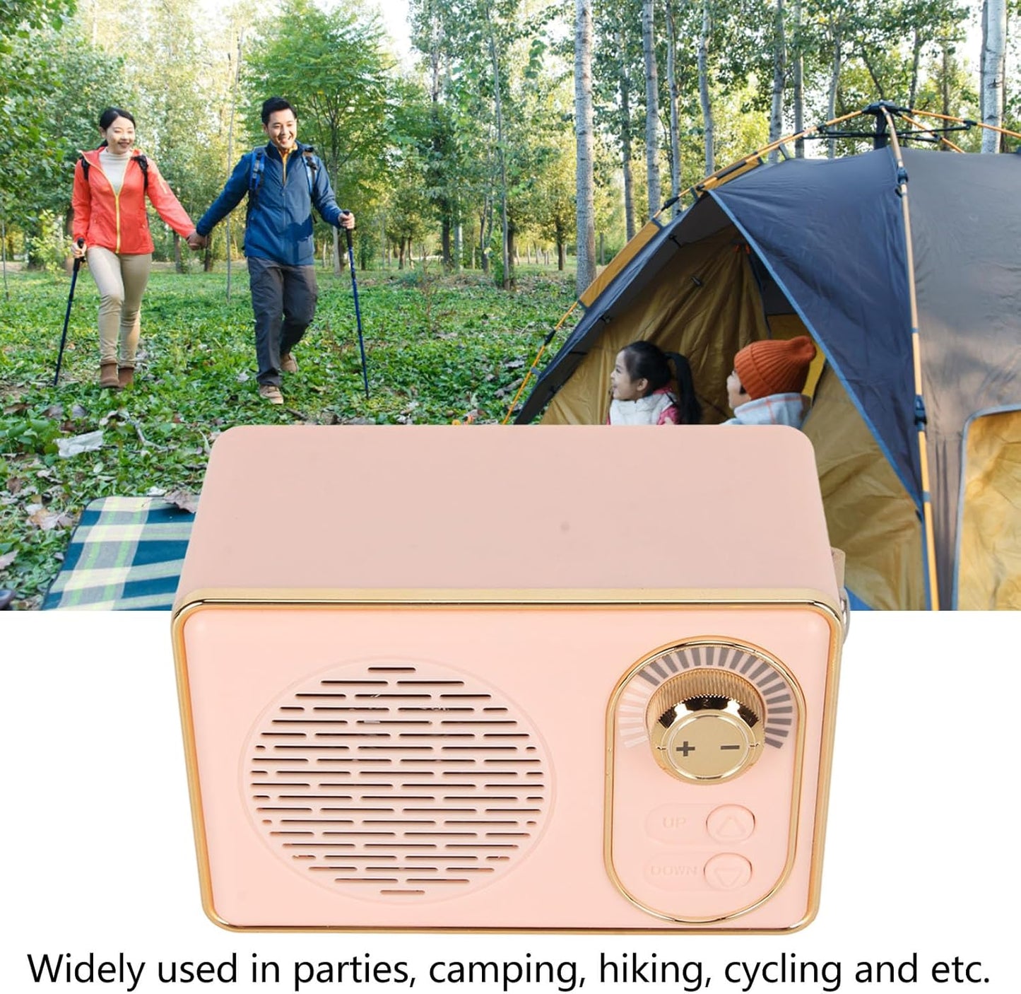 Zopsc Retro Bluetooth Speaker, Vintage Speaker with Old Fashioned Style, Bluetooth 5.0, AUX Input, USB Drive
