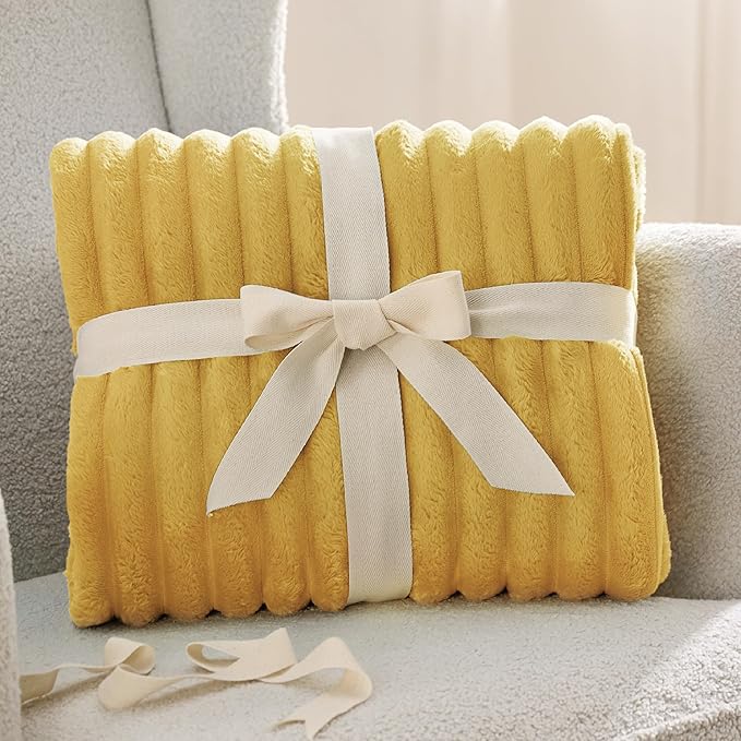 Bedsure GentleSoft Honey Throw Blanket for Couch - Super Soft Cozy Blankets for Women, Cute Small Blanket for Girls, 50x70 Inches