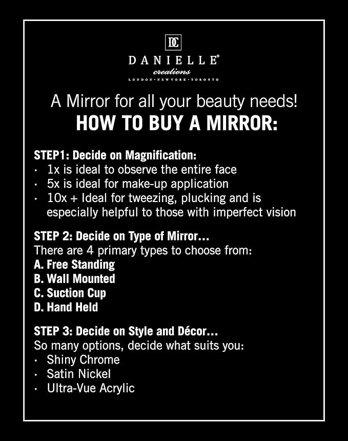 Danielle Midnight Matte Round Vanity Mirror
