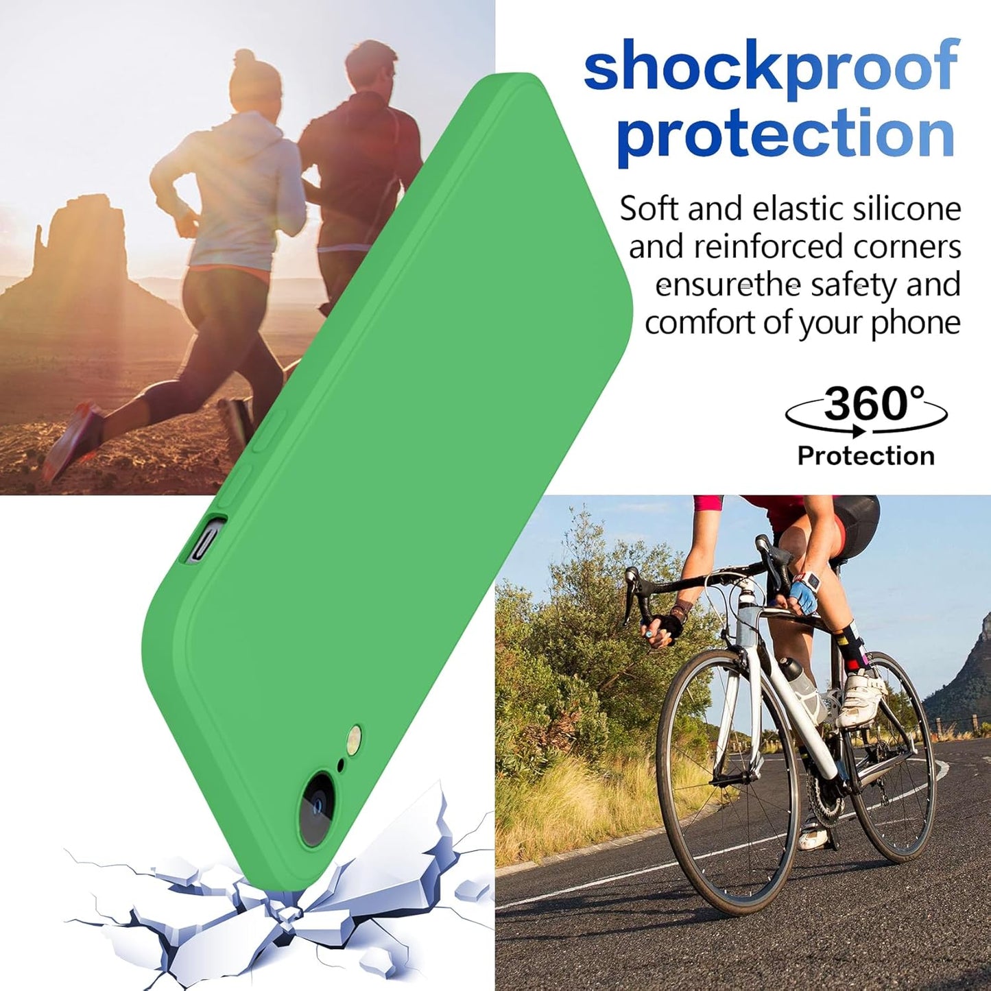 for iPhone SE Case 3rd and 2nd gen, iPhone 8/iPhone 7 Liquid Silicone, Full Body Protective, Soft Shockproof Anti