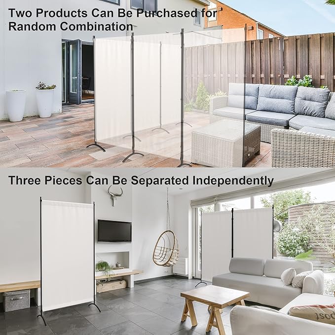 Morngardo Room Divider Folding Privacy Screens 3 Panel Partitions Dividers Portable Separating for Home Office Bedroom Dorm Decor