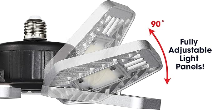 Ontel Beyond Bright LED Garage Light - Ultra-Bright, White Light that is Energy Efficient, Durable, Long-Lasting and Easy to Install (Pack of 4)