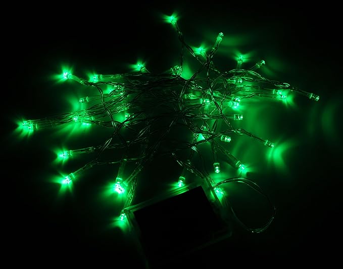 Karlling Battery Operated Green 40 LED Fairy Light String Wedding Party Xmas Christmas Decorations(Green,10 Pack)