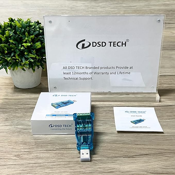 DSD TECH SH-U11 USB to RS485 RS422 Converter with FTDI FT232R Chip Work for Modbus