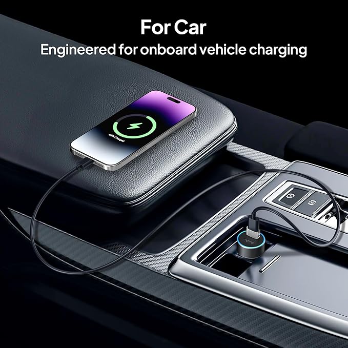 Basesailor for iPhone 17 16 Car Charger Adapter 3Pack,USB Male to USB C Female Adapter,Type C Cable Converter for Apple Air 17e 16e 15 Pro Max Plus,iWatch 11,Airpods Pro 3,iPad Mini,Samsung Galaxy S26