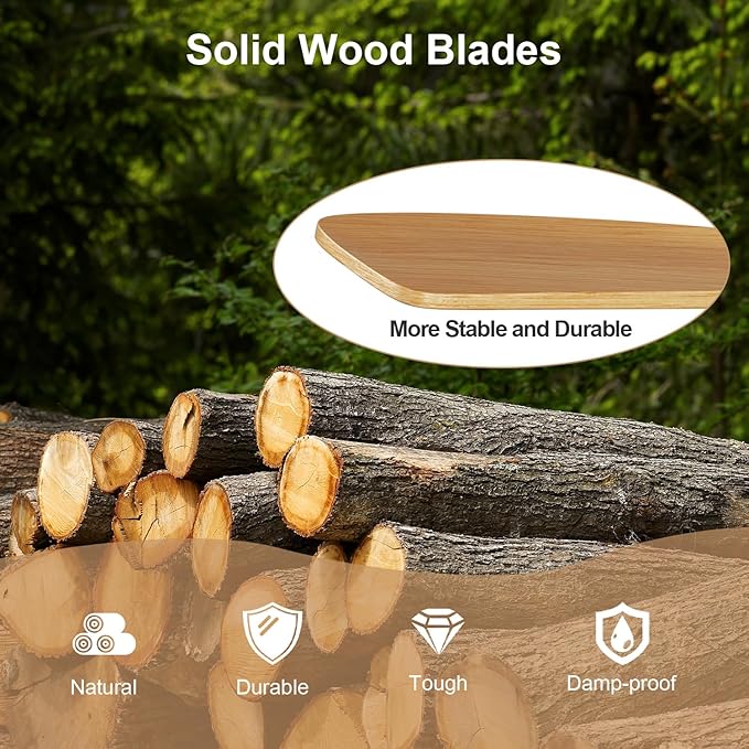 Obabala Ceiling Fan with Light 52 in Outdoor Ceiling Fans with Light and Remote, Modern 3 Wooden Blades, 6 Speed Reversible DC Motor for Patios, Kitchen Bedroom Porch