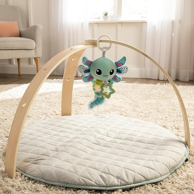 Lamaze Clip On Car Seat and Stroller Toy - Alise The Axolotl - Crinkle Car Seat Toys and Stroller Toys - Sensory Toys for Babies - Travel Toys for Car - Infant Toys Ages 0 Months and Up