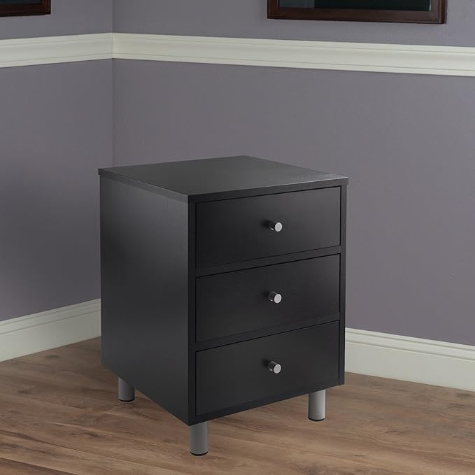 Winsome Daniel Accent Table, 15.75"W x 16.61"D x 22"H, Black