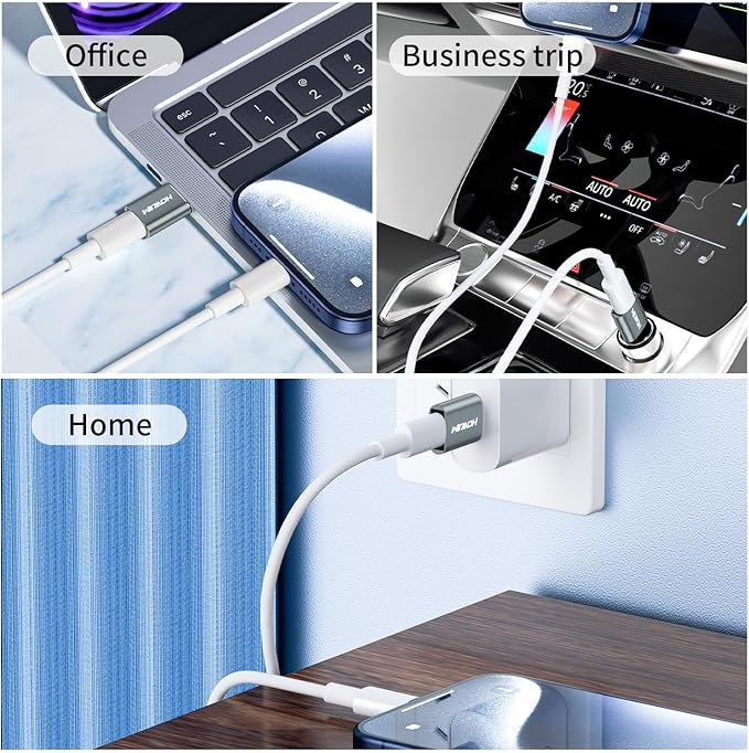 USB to USB C Adapter 2 Pack,HOWJIM Type-C Female to USB 3.0 Male OTG Adapter,QC3.0 Fast Charging 5Gbps Data Transfer,USB C to USB Adapter for M-acBook Phone 17/16/15 Pad G-alaxy A-irpods X-peria Gray