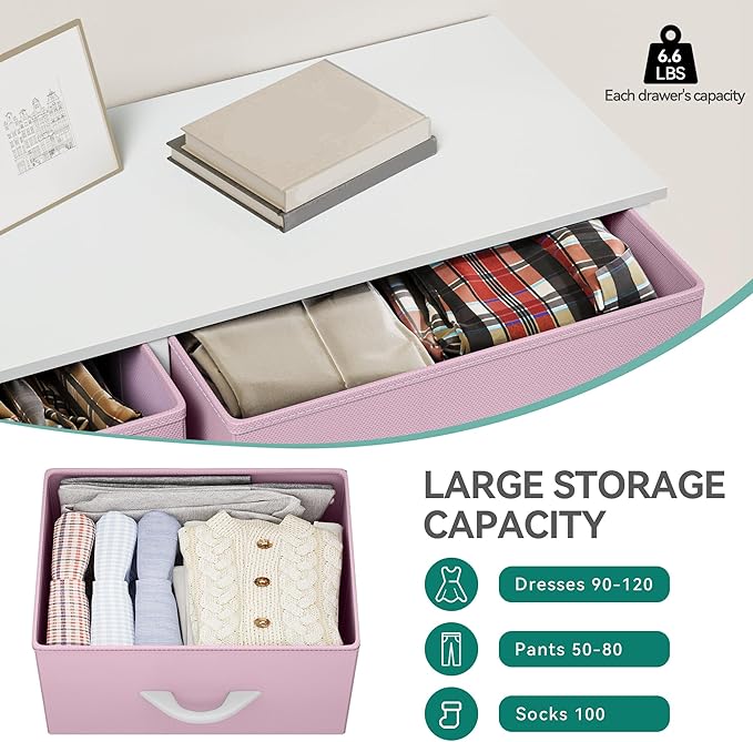 YITAHOME Black Dresser & Chest of Drawers, Tall Storage Tower with 8 Drawers, Storage Drawer Organizer for Closet, Living Room