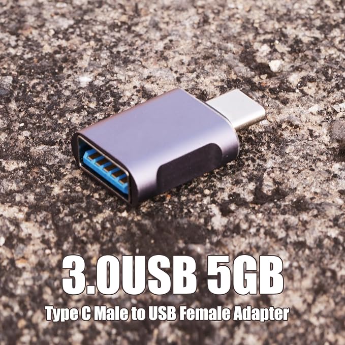 6 Pack Up to 10Gbps/120W Usbc to USB Adapter,USA to USB-c adopters,U sb to USB C Connector,Type C Male to a Female Adapter for Charger,Phone 15/16, PC, Laptop, Tablet, Keyboard etc, Navy Blue
